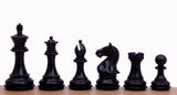 Pièces d'échecs Supreme noires en buis ébonisé