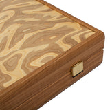 Pions de backgammon en bois d'olivier