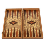 Coffret de backgammon en loupe d'olivier