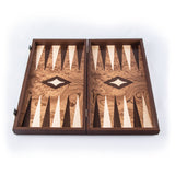 Plateau de backgammon en marqueterie de noyer