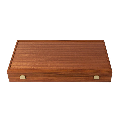 Jeu de backgammon en marqueterie d'acajou