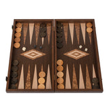 Backgammon wengé et loupe de noyer