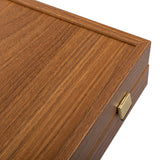 Plateau de backgammon aspect chêne et noyer