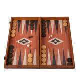 Backgammon en bois d'acajou grand modèle