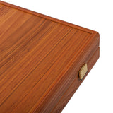 Coffret de backgammon en bois d'acajou