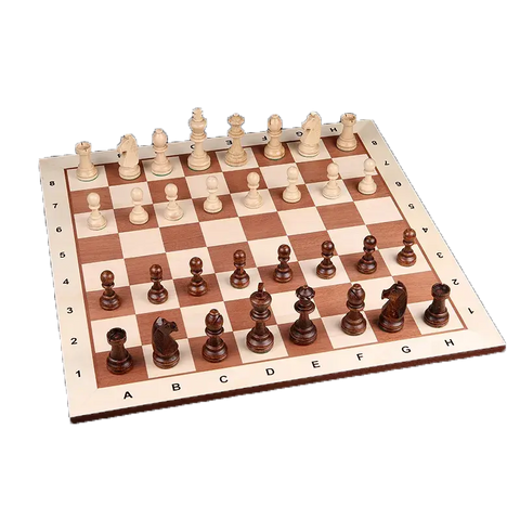 Echiquier ancien avec pièces d'échecs
