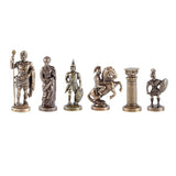 Pièces d'échecs gréco-romaines or et bronze