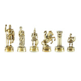 Pièces d'échecs gréco-romaines en métal or et argent