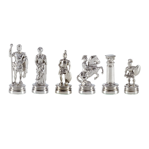 Pièces d'échecs gréco-romaines argentées