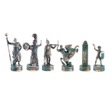 Pièces d'échecs Mythologie Grecque or et vert