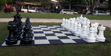 Jeu d'Échecs Géant de Jardin Roi 64 cm avec Échiquier Nylon