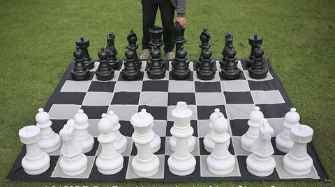 Jeu d'Échecs Géant de Jardin Roi 64 cm avec Échiquier Nylon – vue 2