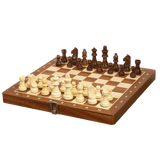 Jeu d'Échecs en Bois Pliable Fait Main