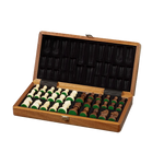 Jeu d'Échecs en Bois Pliable Fait Main avec rangement