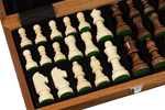 Jeu d'Échecs en Bois Pliable Fait Main zoom sur les rangements