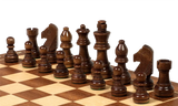 Jeu d'Échecs en Bois Pliable Fait Main pièces noires