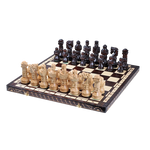 Jeu d'Échecs en Bois Sculpté