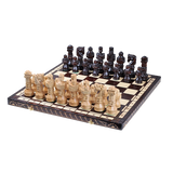 Jeu d'Échecs en Bois Sculpté