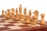 Jeu d'Échecs en Buis Ébonisé pièces blanches