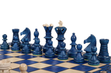 Jeu d'Échecs Grèc pièces bleues