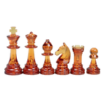 Pièces d'Échecs Imitation Verre Ambre