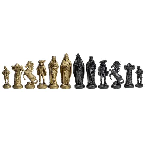 Pièces d'Échecs Originales or et noires
