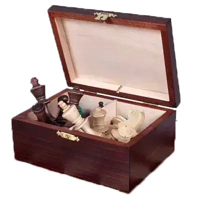 Pièces d'Échecs Taille 7 avec boîte en bois
