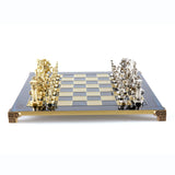 Grand jeu d'échecs Archers en métal plateau bleu