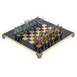 Jeu d'échecs Archers bleu vue de dessus
