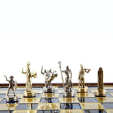 Coffret en bois avec rangement des pièces d'échecs
