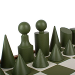 Pièces d'échecs design verte