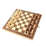 Échiquier en bois massif avec espace de stockage pour pièces d'échecs