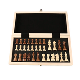 Échiquier en bois massif avec espace de stockage pour pièces d'échecs