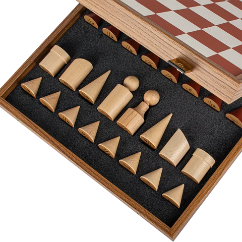 Échiquier en bois avec Rangement des pièces