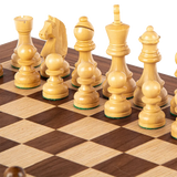 Pièces d'échecs blanches en sheesham