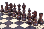 pièces d'échecs noires sur échiquier