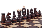 Pièces d'échecs noires design