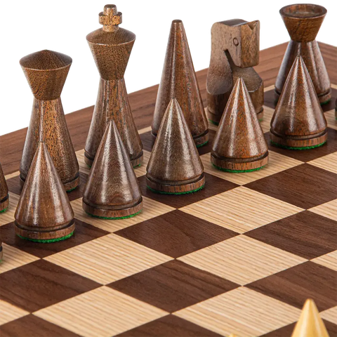 Jeu d'Échecs en Bois Fait Main
