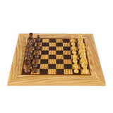 Échiquier en Bois d'Olivier et pièces d'échecs
