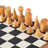 Pièces d'échecs blanches originales en bois