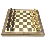 Plateau d'échecs pliable et pièces d'échecs en bois