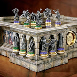 Échiquier et pièces d'échecs le seigneur des anneaux