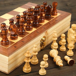 Échiquier pliable et pièces d'échecs Magnétique en Bois