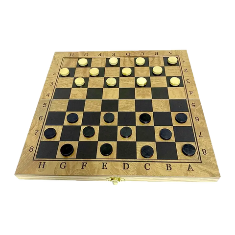 Jeu de Dames Vintage en Bois