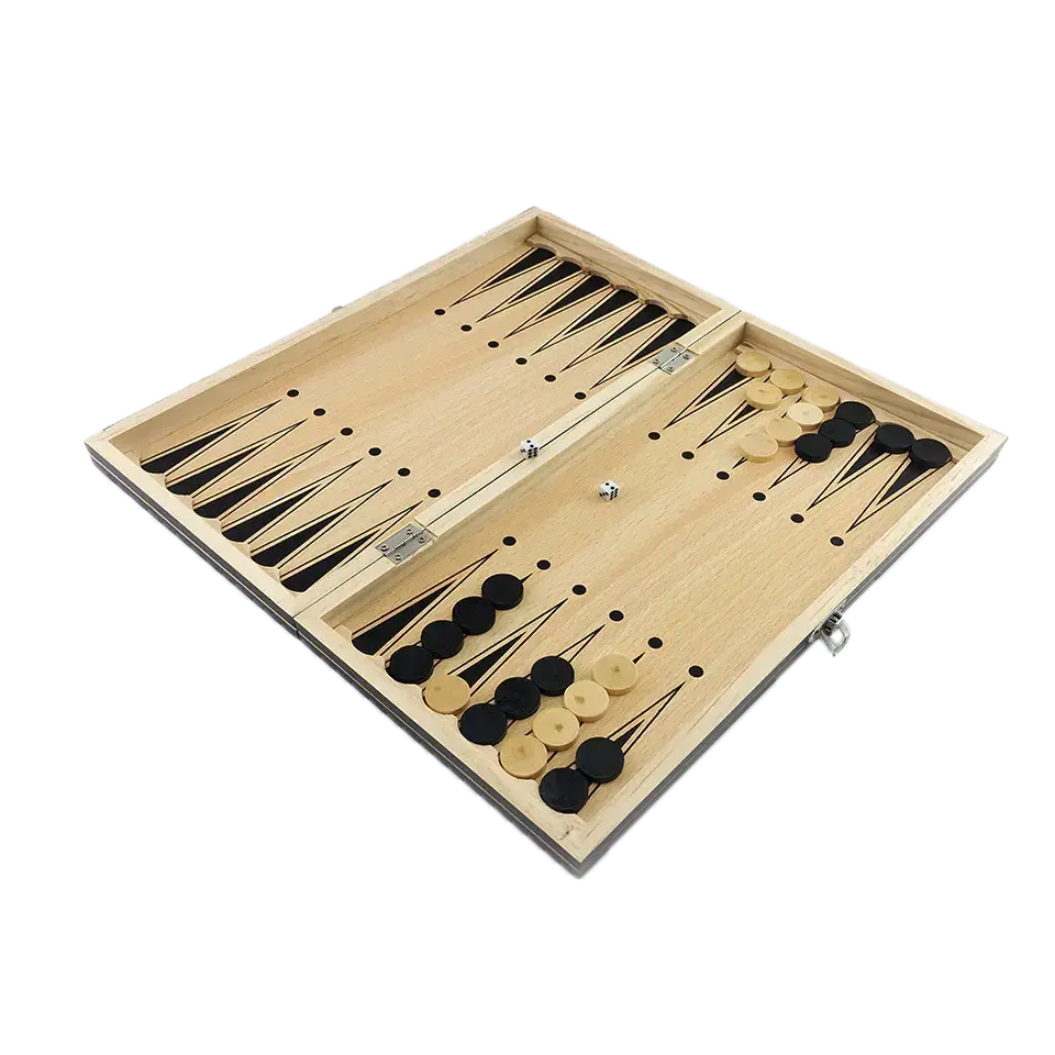 Echiquier Bois Pliable 39x39cm Magnétique - Jeu Échecs Voyage Avec Sac Et Carnet