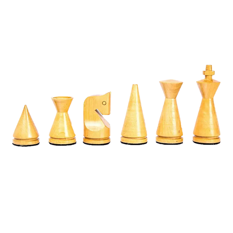 Pièces d'Échecs Design Moderne en Bois Ivoire