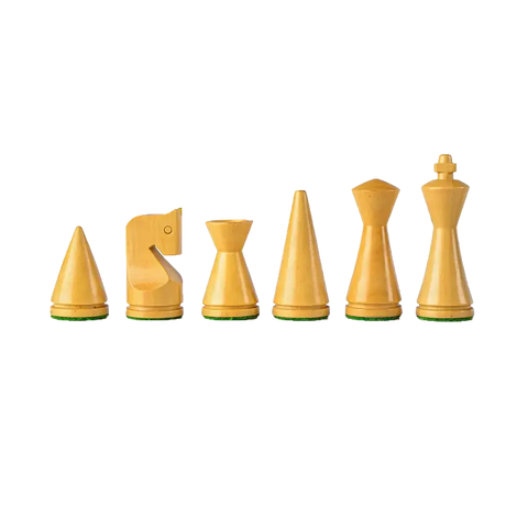 Pièces d'Échecs Design Moderne en Bois Ivoire