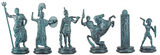 Pièces d'échecs mythologie grecque turquoise